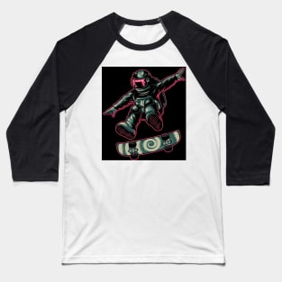 Astronaut Skate Baseball T-Shirt